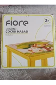 Fiore Resimli Çocuk Masası Sarı 50x50x40cm - 1
