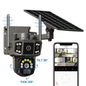Ventus V380Pro X36 4G Solar Panel Dual Lens 6MP Gece Görüş Sesli Akıllı Kamera Türkçe Uygulama ve Uzaktan İzleme - 5