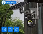 Ventus V380Pro X36 4G Solar Panel Dual Lens 6MP Gece Görüş Sesli Akıllı Kamera Türkçe Uygulama ve Uzaktan İzleme - 8