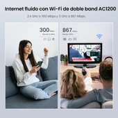 Tenda AC8 1200Mbps 4 Portlu Router 4 Anten Router - 6
