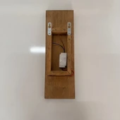 4 Yöne Led Işık Veren Dikey Ahşap Modern Duvar Apliği (Alindi053) - 3