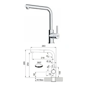 Maris Mrx 110-50 Eviye, Lina Spiralli Inox Armatür Seti - 3