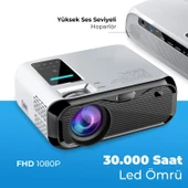 E500S Görüntü Aktarımlı 1080P Ultra HD HDMI 150 inch Wifi 500 ANS Hoparlörlü Projeksiyon Cihazı - 4