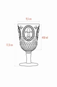 Akrilik Mavi 6'lı Kadeh & Su Meşrubat Kahve Yanı Bardağı 450 ml ( Cam Değildir ) - 5