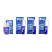 Minoxil Forte %5 Deri Spreyi, Çözelti 60 ml 3 kutu ve Minox Man Hair Formula 60 Kapsül - 1