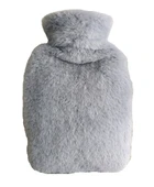 SICAK SU TORBASI YAN CEPLİ GRİ  PELUŞ TERMOFOR 27x17x2cm  750ml thumbnail 4