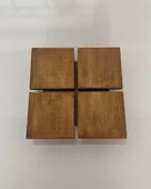 Led Işıklı Ahşap Aplik Modern Duvar Dekoru (Alindi054) - 2