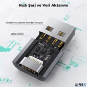 Philips Apple MFI Lisanslı 6A 100W Usb-C to Lightning 2Metre Data ve Şarj Kablosu DLC5206L/00 + ScHitec UsbA to Type-C 3.1 Otg Çevirici Dönüştürücü Adaptör thumbnail 8