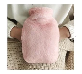 SICAK SU TORBASI YAN CEPLİ PEMBE  PELUŞ TERMOFOR 27x17x2cm  750ml thumbnail 3