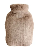 SICAK SU TORBASI YAN CEPLİ BEJ  PELUŞ TERMOFOR 27x17x2cm  750ml thumbnail 4