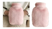SICAK SU TORBASI YAN CEPLİ PEMBE  PELUŞ TERMOFOR 27x17x2cm  750ml thumbnail 2