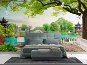 Göl Kuş Balkon Manzaralı Duvar Kağıdı thumbnail 2