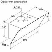 Siemens LC97KPJ20T 90 CM Duvar Tipi Davlumbaz Beyaz - 7