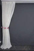KDK 2580 DESEN KREM RENK TEK KANAT Hazır dikilmiş Pileli Fon Perde 300*260 cm thumbnail 6