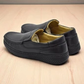 9575 Ortopedik Taban Siyah Hakiki Deri Erkek Ayakkabı Yazlık Mevsimlik thumbnail 6