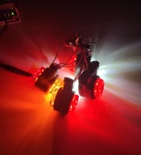 4 Adet 12 Ledli Mini Takoz Lamba 12-24 Volt Kırmızı Beyaz thumbnail 5