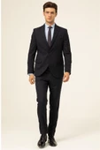 Süvari 6 Drop Slim Fit Lacivert Yeleksiz Düz Takım Elbise - 3