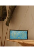 Saraylı Altın Çini Ahşap Fırınlanmış Kuru Kayın Çinili Sunum Tepsi 20x40 Cm - 6