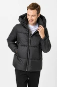 Süvari Slim Fit Dolum Siyah Erkek Mont - 4