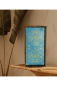 Saraylı Altın Çini Ahşap Fırınlanmış Kuru Kayın Çinili Sunum Tepsi 20x40 Cm - 1