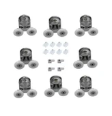 SMD Duşakabin Tekerleği Cam Kabin Tekeri Rulman Metal Gövdeli 8 Li Çapı 24 Cm - 1