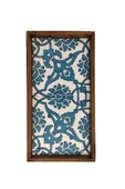 20 X 40 Cm Çini Mia-1020 Ahşap Fırınlanmış Kuru Kayın Çinili Sunum Tepsi - 2