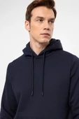 Süvari Kapüşonlu Yaka Regular Kalıp Düz Antrasit Sweatshirt - 9