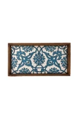 20 X 40 Cm Çini Mia-1020 Ahşap Fırınlanmış Kuru Kayın Çinili Sunum Tepsi - 4