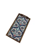 20 X 40 Cm Çini Mia-1020 Ahşap Fırınlanmış Kuru Kayın Çinili Sunum Tepsi - 11