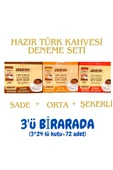 Hazır Türk Kahvesi 3'Ü BİRARADA  SADE-ORTA-ŞEKERLİ  3X 24 Lü Kutu thumbnail 1