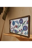 Tepsi 25 x 40 cm Çini MiA-DS Ahşap Fırınlanmış Kuru Kayın Çinili Sunum Tepsisi - 11