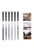 Hobi Ege Seti 6 Parça Mini Eğe İğne Model Demir Metal Törpü Eğe 18 Cm Metal Elmas İğne Seti - 1