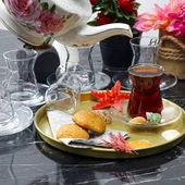 Paşabahçe İrem Çay Bardağı Takmı 6 Kişilik Bardak Tabak Seti 132 CC 96354 - 4