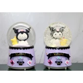 Kuromi Işıklı Müzikli Kar Küresi Orta Boy Model 2 - 1