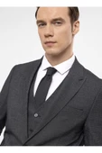 Süvari Normal Bel Slim Fit Siyah Erkek Takım Elbise TK1020000270 - 7