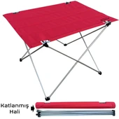 54001 Argeus Katlanabilir Alüminyum Masa /Kırmızı - 1