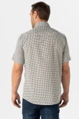 Kısa Kol Regular Kalıp Kareli Gömlek - 3