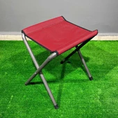 Argeus Katlanabilir Pedli Tabure Bordo - 1