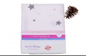 Sema Baby Çok Amaçlı Müslin Örtü 100x80 cm - Pembe Yıldız 8682476853124 - 2
