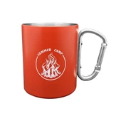 Orcamp Karabina Saplı Çelik Kupa Bardak Kırmızı OUT-1850 - 1