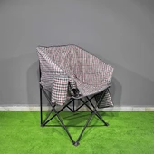 Argeus Balcony Comfort Katlanabilir Kamp Sandalyesi Kare Desenli thumbnail 6