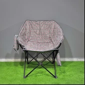 Argeus Balcony Comfort Katlanabilir Kamp Sandalyesi Kare Desenli thumbnail 1