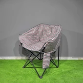 Argeus Balcony Comfort Katlanabilir Kamp Sandalyesi Kare Desenli thumbnail 7