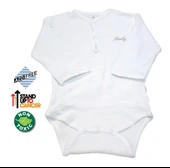 Sema Baby Uzun Kol Kaşkorse Badi (Body) - Beyaz  6-12 Ay - 1