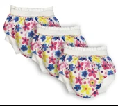 Sema Baby 3'lü Desenli Lüks Alıştırma Külodu  No.3 20-25 kg - Flowers - 1