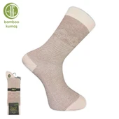 Bambu Erkek Çorabı - Tumaniş - Bej (17104-R8) - 1