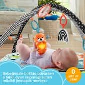 Fisher Price Neşeli Hayvanlar 3'ü 1 Arada Jimnastik Merkezi Oyun Halısı thumbnail 2
