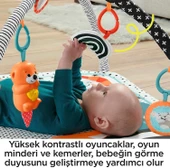 Fisher Price Neşeli Hayvanlar 3'ü 1 Arada Jimnastik Merkezi Oyun Halısı thumbnail 4