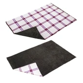 Peluş Polar Kamp Battaniyesi - Haki Ekose - Acil Durum Battaniye - Argeus Camp - 5