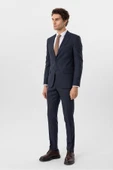 Slimfit Desenli Takım Elbise - 5